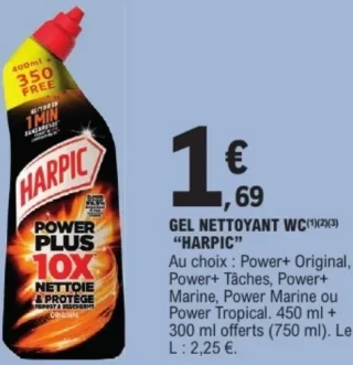 Gel Nettoyant WC Harpic Power Plus 10x