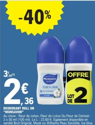 Déodorant roll on "Monsavon"