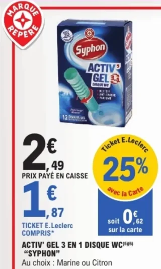 Activ' Gel 3 en 1 Disque WC Syphon