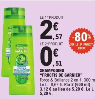 Shampooing Fructis de Garnier Force & Brillance