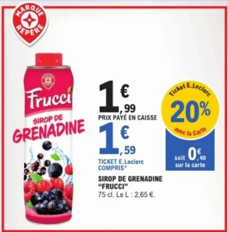 Sirop de grenadine Frucci