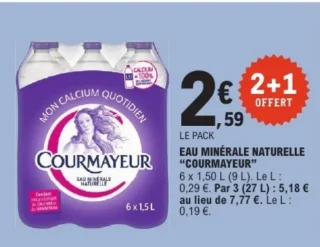 Eau minérale naturelle Courmayeur