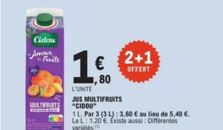 Jus multifruits Cidou