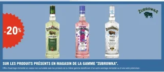 Gamme de vodkas "Zubrowka"