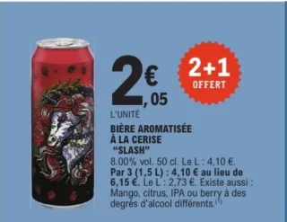 Bière Aromatisée À La Cerise "Slash"