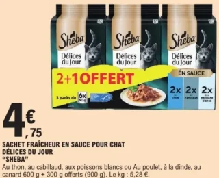Sachet fraîcheur en sauce pour chat Délices du Jour "Sheba"