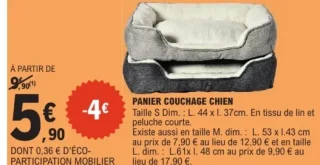 Panier couchage chien