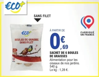 Sachet de 6 boules de graisses sans filet Eco+