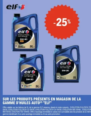Gamme d'huiles auto Elf