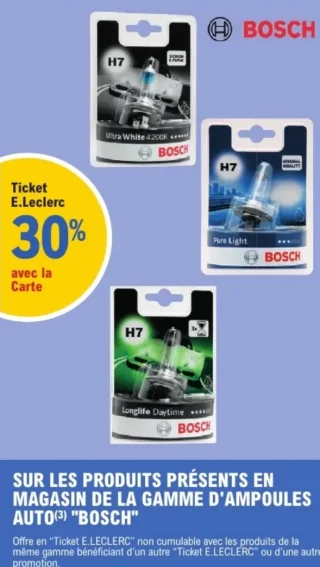 Gamme d'ampoules auto Bosch