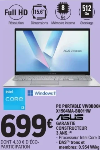 PC Portable Asus Vivobook X1504MA-BQ011W