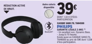 Casque sans fil Philips TAH4500