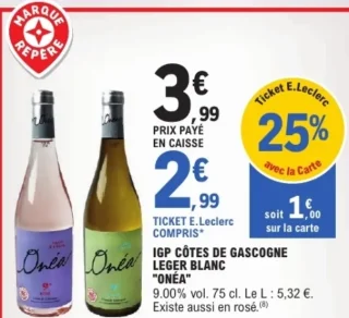 IGP Côtes de Gascogne Leger Blanc «Onéa»