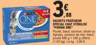Sachets fraîcheur spécial chat stérilisé Purina One