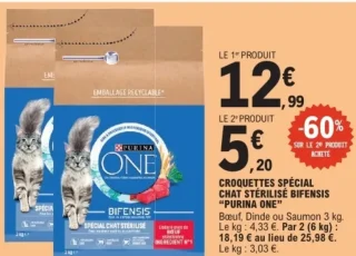 Croquettes spécial chat stérilisé Bifensis Purina One