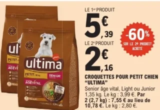Croquettes pour petit chien Ultima
