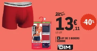 Lot de 3 Boxers Homme DIM