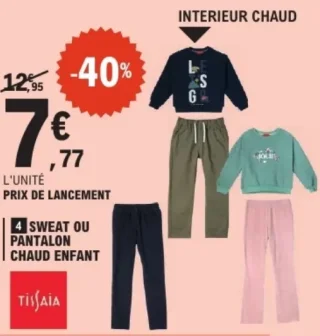 SWEAT OU PANTALON CHAUD ENFANT Tissaia