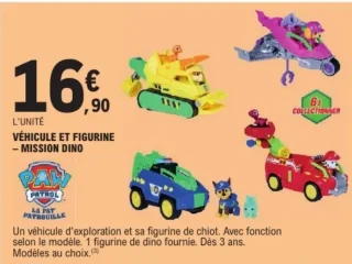 Véhicule et figurine - Mission dino Paw Patrol
