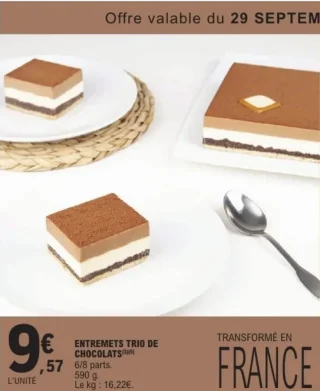 ENTREMETS TRIO DE CHOCOLATS