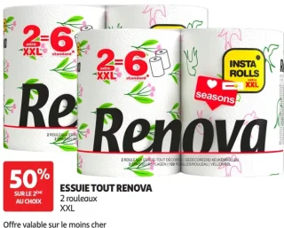 Essuie tout Renova 2 rouleaux XXL