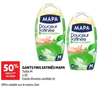 Gants fins satinés MAPA Taille M x 10