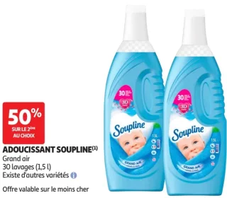 Adoucissant Soupline Grand air 30 lavages (1,5 l)
