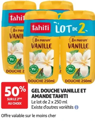Gel douche vanille et amande Tahiti