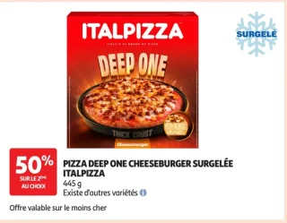 PIZZA DEEP ONE CHEESEBURGER SURGELÉE ITALPIZZA
