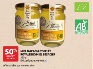 MIEL D'ACACIA ET GELÉE ROYALE BIO MIEL BESACIER