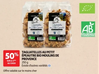 TAGLIATELLES AU PETIT ÉPEAUTRE BIO MOULINS DE PROVENCE
