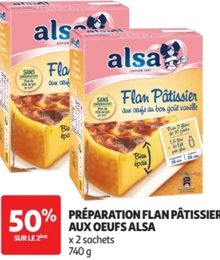 Préparation flan pâtissier aux oeufs Alsa