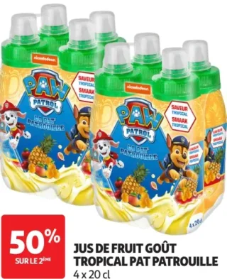 Jus de fruit goût tropical Pat Patrouille 4 x 20 cl