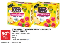 Gourdes de compote sans sucres ajoutés Charles & Alice
