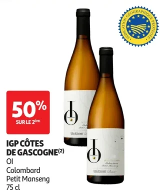 IGP Côtes de Gascogne OI Colombard Petit Manseng