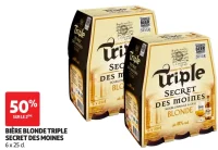 Bière Blonde Triple Secret des Moines