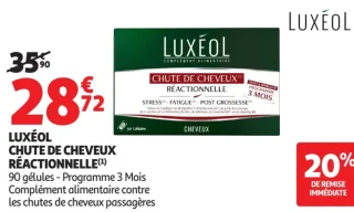 LUXÉOL CHUTE DE CHEVEUX RÉACTIONNELLE