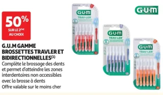 G.U.M GAMME BROSSETTES TRAVLER ET BIDIRECTIONNELLES