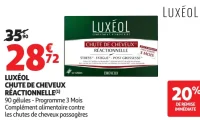 LUXÉOL CHUTE DE CHEVEUX RÉACTIONNELLE