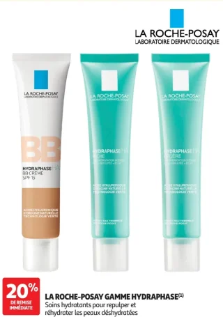 LA ROCHE-POSAY GAMME HYDRAPHASE - Soins hydratants pour repulper et réhydrater les peaux déshydratées