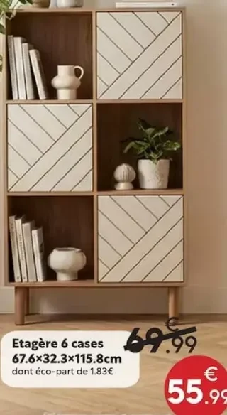 Etagère 6 cases Mix N'Match
