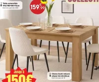 Table extensible 140/180×80×75cm Collection Sky