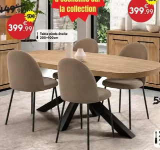 Table pieds étoile Vittorio