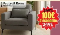 Fauteuil Roma 105x93x86cm