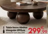 Table basse Abekas manguier