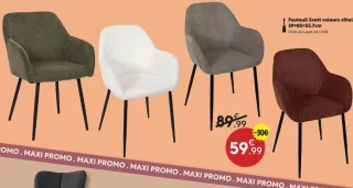 Fauteuil Scott velours côtelé