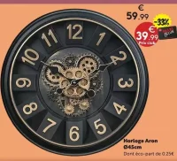 Horloge Aron Ø45cm