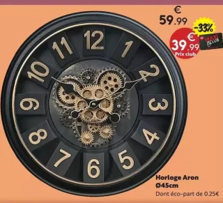 Horloge Aron Ø45cm