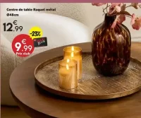 Centre de table Raquel métal Ø48cm