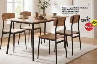 Table de repas Madrid et 4 chaises
